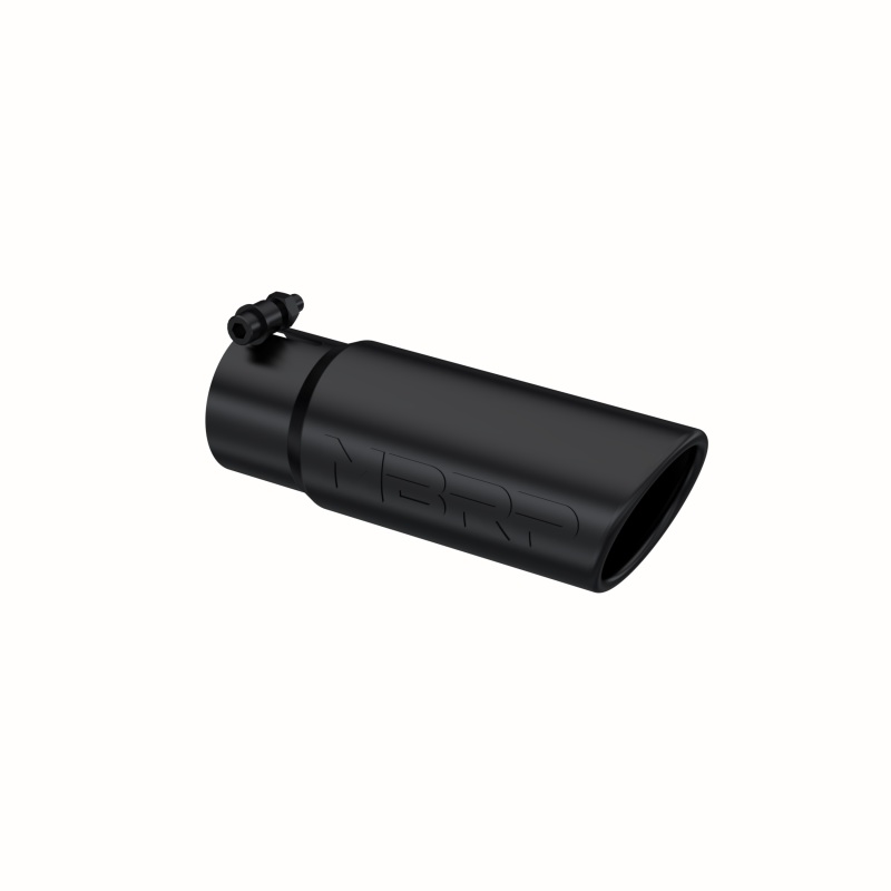 MBRP Universal Tip 3-1/2in O.D. Angled Rolled End - 3in ID Inlet 10in Length - Black - Image 2