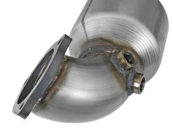 aFe Power Twisted Steel SS304 Downpipe 2.5in w/Cat 17-18 Hyundai Elantra L4-1.6L (t) - Image 3