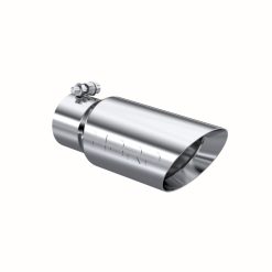 Alternative view of MBRP Universal Tip 4in OD 3in Inlet 10in Length Dual Wall Angled End T304