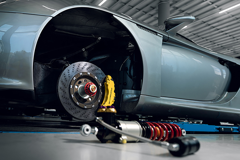 KW 04-05 Porsche Carrera GT Special Edition HLS4 V5 Coilover Kit w/ Red & Blue Springs - Image 13