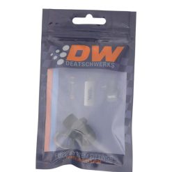 Alternative view of DeatschWerks 8AN Male Flare to M14 X 1.5 Male Metric Adapter (Incl Washer) - Anodized Matte Black