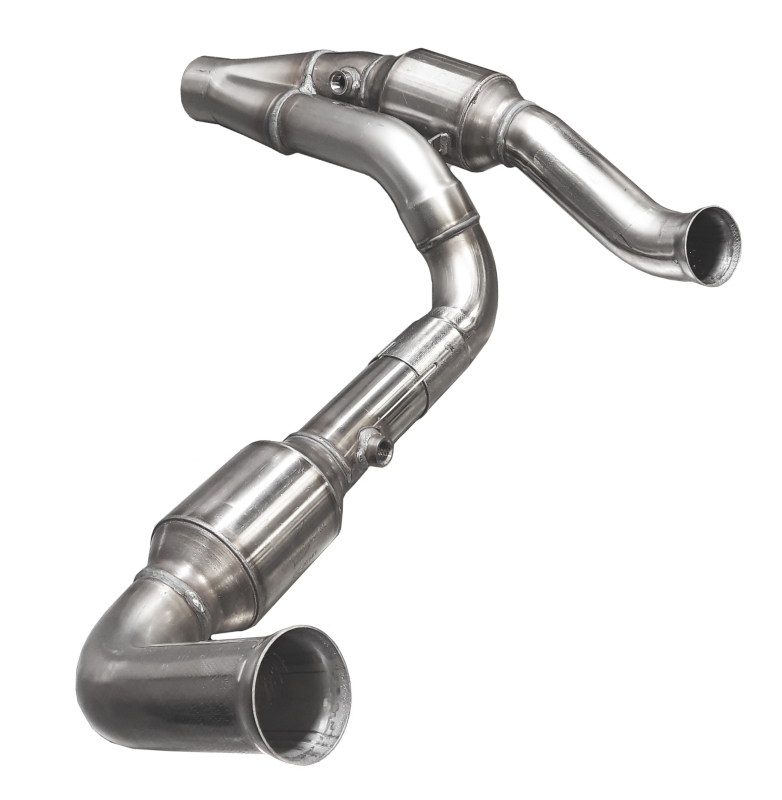 Kooks 07-18 Jeep Wrangler HEMI Swap 2.5in Stainless Steel GREEN Catted Y-Pipe