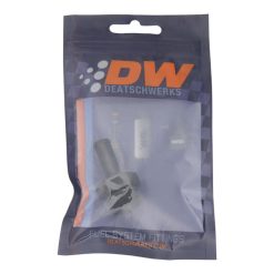 Alternative view of DeatschWerks 8AN ORB Male to 3/8in Male Barb Fitting (Incl O-Ring) - Anodized Matte Black