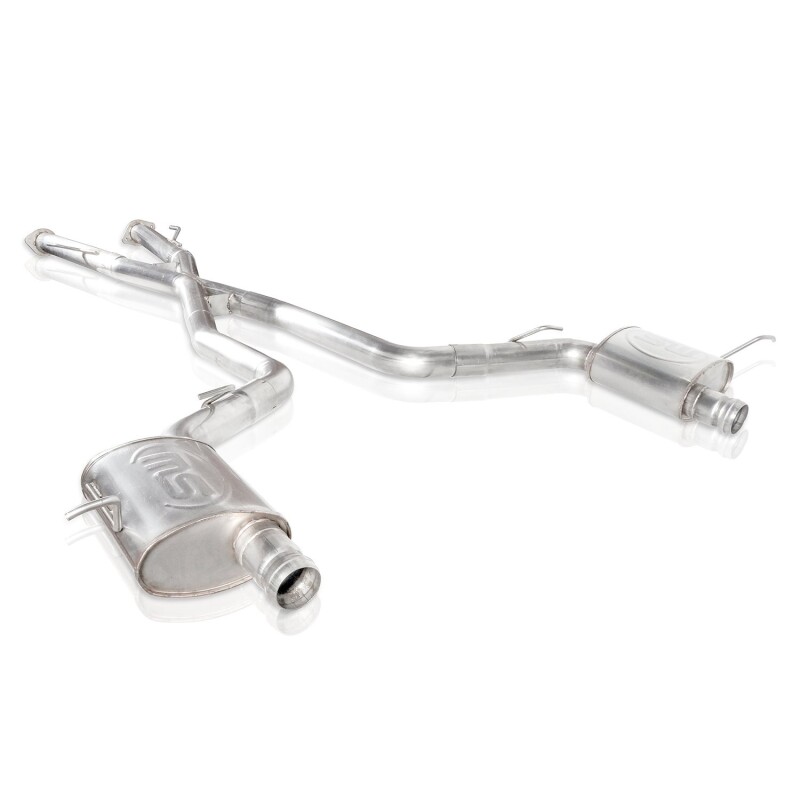 Stainless Works 2018 Jeep TrackHawk 6.2L 3in Catback System X-Pipe Turbo S-Tube Muffler Stock Exit - Image 4