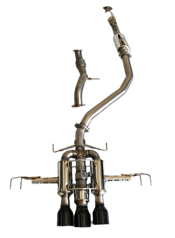 Invidia 22+ HONDA CIVIC TYPE-R FL5 R400 SINGLE LAYER BLACK TIP CAT-BACK (NON POLISH PIPE) - Image 5