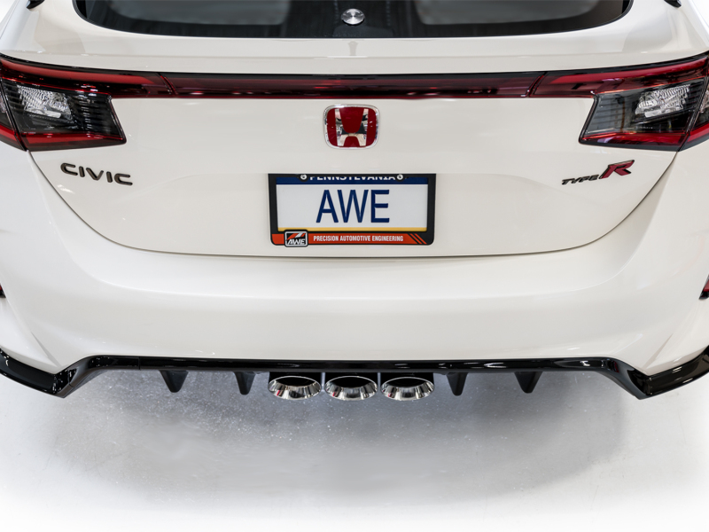 AWE Tuning 2023 Honda Civic Type R FL5 Track Edition Exhaust w/ Triple Chrome Silver Tips - Image 18
