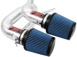 Alternative view of Injen 08-09 535i E60 3.0L L6 Twin intake & AMSOIL Filters Polished Short Ram Intake