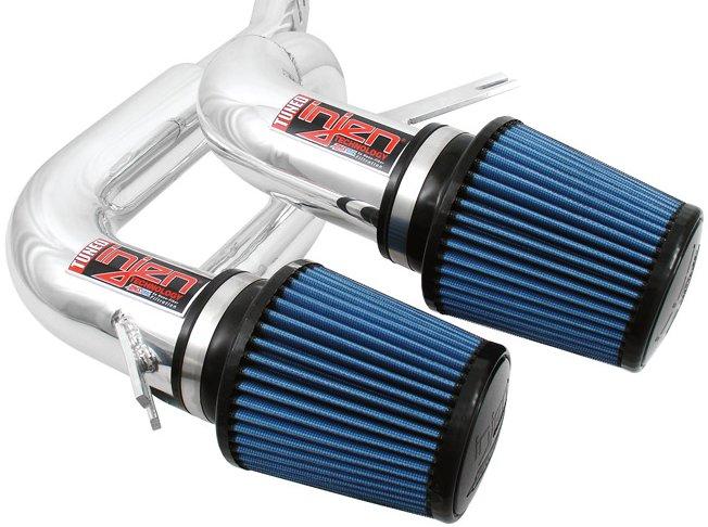 Injen 08-09 535i E60 3.0L L6 Twin intake & AMSOIL Filters Polished Short Ram Intake - Image 2