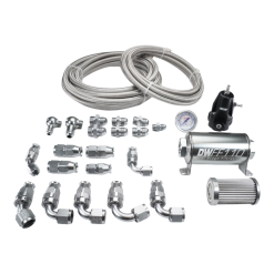 Deatschwerks X2 Series Pump Hanger -8AN Feed w/ -6AN Return PTFE Plumbing Kit for 92-00 Honda Civic