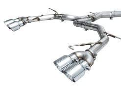AWE Tuning 19-23 Audi C8 S6/S7 2.9T V6 AWD Track Edition Exhaust - Chrome Silver Tips - Image 12
