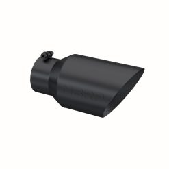 Alternative view of MBRP Universal Tip 6 O.D. Dual Wall Angled 4 inlet 12 length - Black Finish