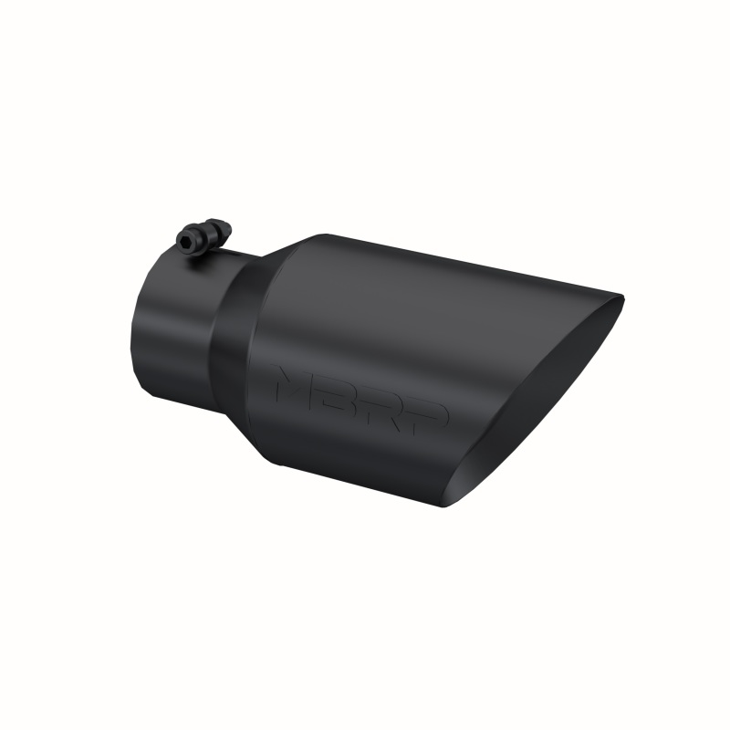 MBRP Universal Tip 6 O.D. Dual Wall Angled 4 inlet 12 length - Black Finish - Image 2