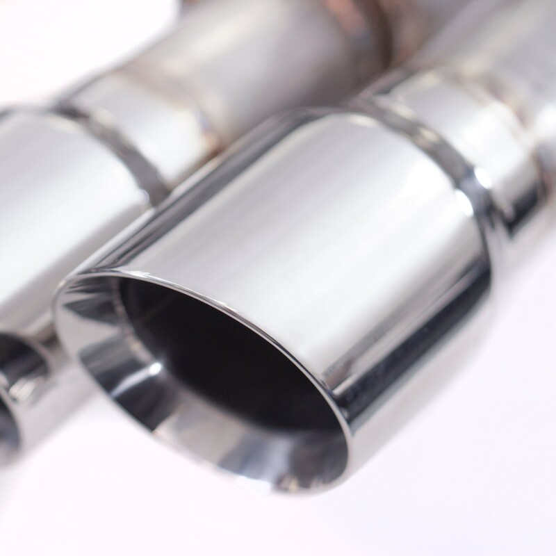 Stainless Works 2018+ Ford Mustang GT 3in Legend Series Catback H-Pipe w/Active Valves & Quad Tips - Image 9
