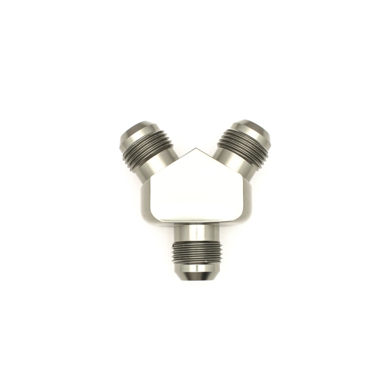 DeatschWerks 10AN Male Flare + 10AN Male Flare To 10AN Male Flare Y-Block Fitting - Image 2