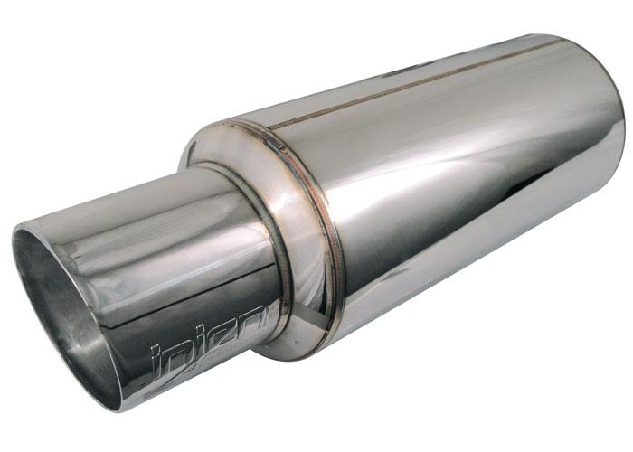 Injen 2 3/8 Universal Muffler w/Stainless Steel resonated rolled tip (Injen embossed logo) - Image 2