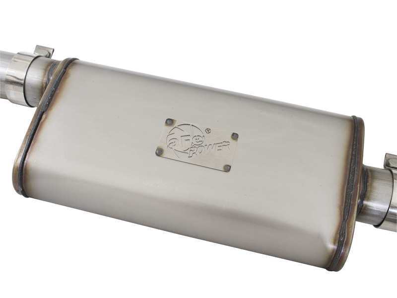 aFe Mach Force-XP Exhaust 3in CB SS 15-17 GM Colorado/Canyon 2.5L/3.6L Side Exit w/ Polished Tip - Image 8
