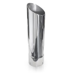 Alternative view of Stainless Works Single Wall Slash Cut Exhaust Tip - 3 1/2in Body 3in ID Inlet