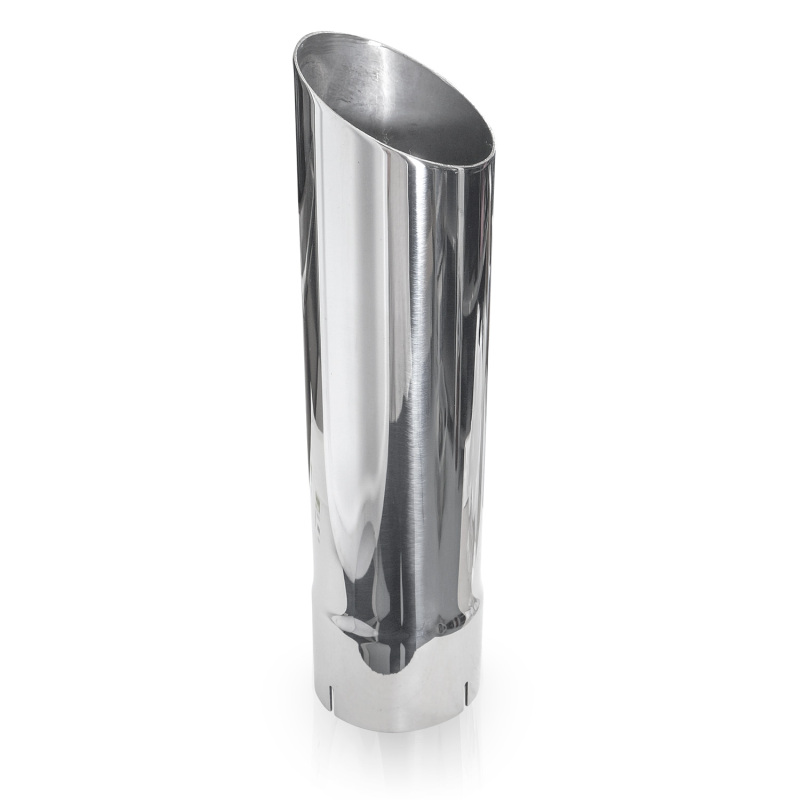 Stainless Works Single Wall Slash Cut Exhaust Tip - 3 1/2in Body 3in ID Inlet - Image 2