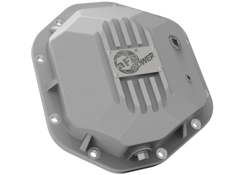 aFe 97-18 Jeep Wrangler TJ/JK Dana 44 Street Series Differential Cover w/ Machined Fins - Raw - Image 3