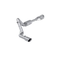 Alternative view of MBRP 19-24 GM 1500 Silverado/Sierra 2.7L T304 SS 3in Cat-Back w/ Single Side 4in Dual Wall Tip