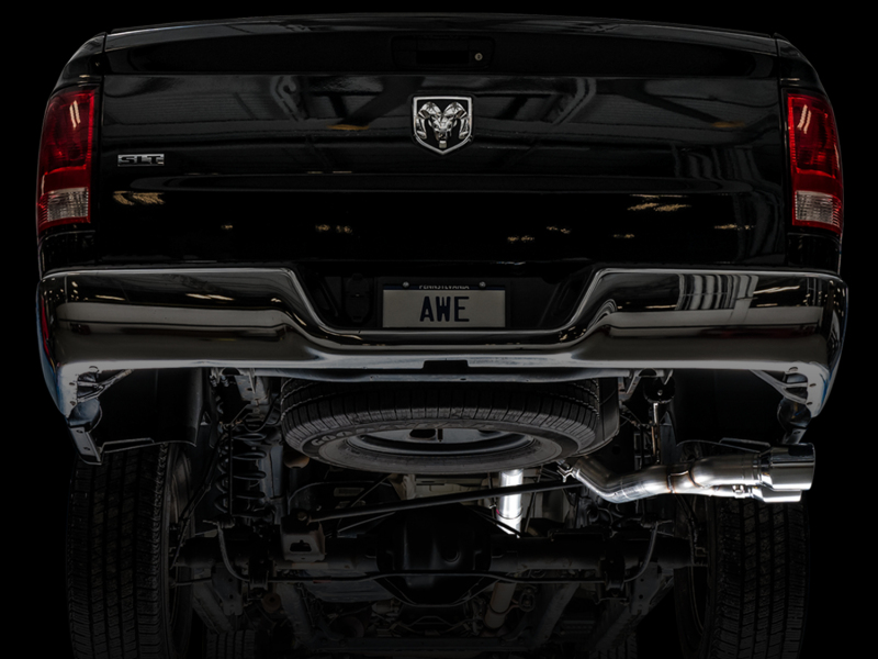 AWE Tuning 09-18 RAM 1500 5.7L (w/o Cutouts) 0FG Single Side Exit Cat-Back Exhaust - Chrome Tips - Image 8