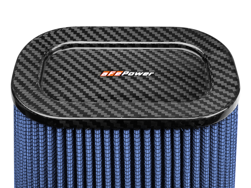 aFe Magnum FLOW Pro 5R Air Filter (5.5x 7.5)in F (9x 7)in B (5.8 x 3.8)in T (Carbon Fiber) x 10in H - Image 4