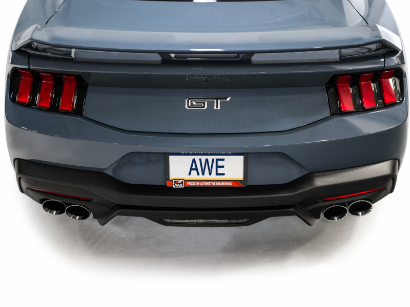 AWE 2024 Ford Mustang GT Fastback S650 RWD SwitchPath Catback Exhaust w/ Quad Chrome Silver Tips - Image 8