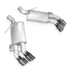 Stainless Works 16-21 Camaro SS 3in Original Factory Connect Axle Back w/Valve - 4in Quad Black Tips