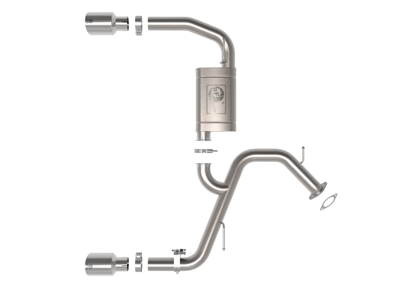 aFe Takeda 22-23 Hyundai Elantra N L4-2.0L (t) 3in 304 SS Axle-Back Exhaust w/ Polished Tips - Image 2