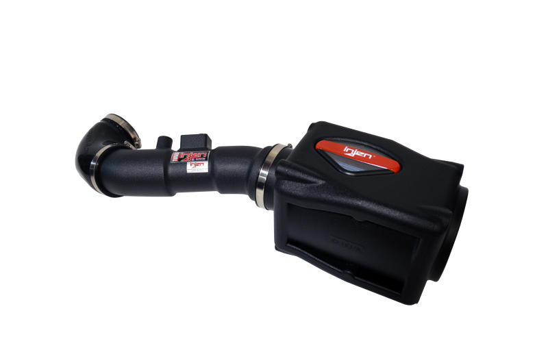 Injen 04-10 QX56 / 04-12 Amada/Titan V8 5.6L w/Power Box Wrinkle Black Power-Flow Air Intake System - Image 3