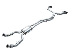 AWE Tuning 19-23 Audi C8 S6/S7 2.9T V6 AWD Track Edition Exhaust - Diamond Black Tips - Image 11