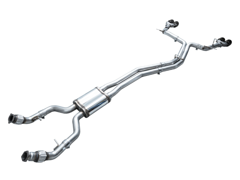 AWE Tuning 19-23 Audi C8 S6/S7 2.9T V6 AWD Track Edition Exhaust - Diamond Black Tips - Image 11