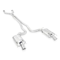 Alternative view of Stainless Works 2009-15 Cadillac CTS-V Sedan 3in Catback System X-Pipe S-Tube Mufflers 4in Tips