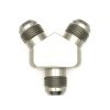 DeatschWerks 10AN Male Flare + 10AN Male Flare To 10AN Male Flare Y-Block Fitting