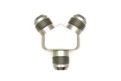 DeatschWerks 10AN Male Flare + 10AN Male Flare To 10AN Male Flare Y-Block Fitting