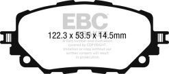 Alternative view of EBC 2016+ Fiat 124 Spider 1.4L Turbo Ultimax2 Front Brake Pads
