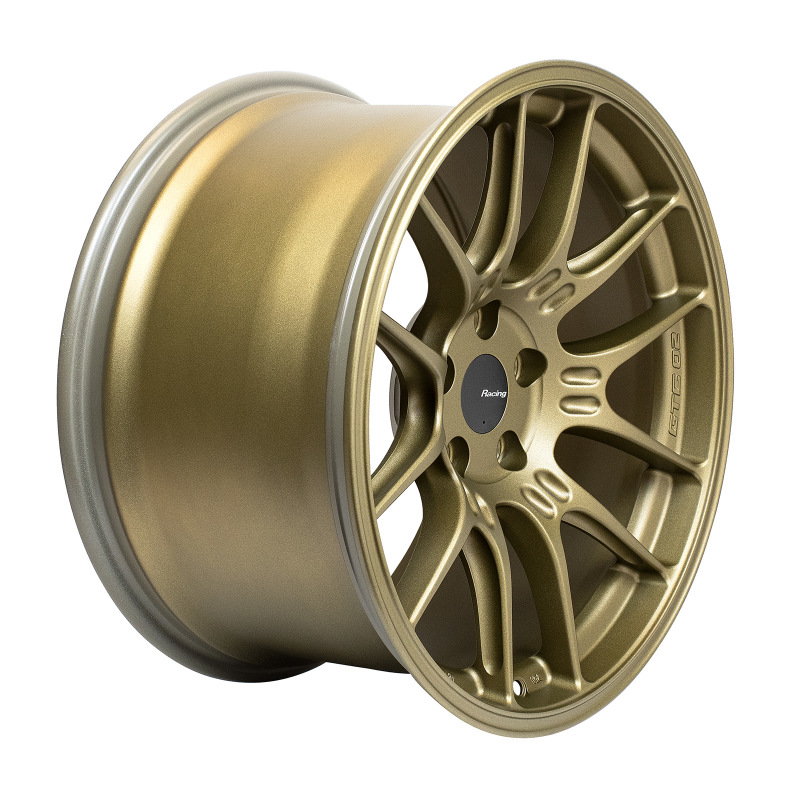 Enkei GTC02 18x10 5x112 32mm Offset 66.5mm Bore Titanium Gold Wheel - Image 2