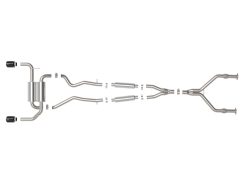 Alternative view of aFe 14-15 Infiniti Q50 V6 3.7L Takeda 2.5in 305 SS Cat Back Exhaust System w/ Black Tips