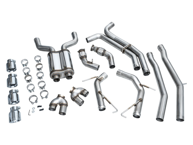 AWE Tuning 19-23 Audi C8 S6/S7 2.9T V6 AWD Track Edition Exhaust - Chrome Silver Tips - Image 13