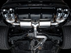 AWE MK8 Volkswagen Golf R 3in Touring Edition Quad Exhaust - Chrome Silver Tips - Image 14