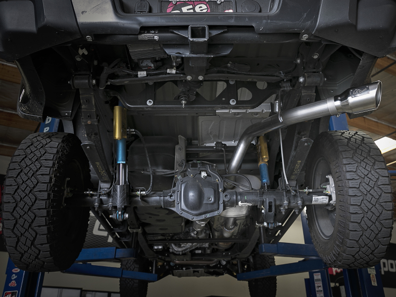aFe Mach Force-XP Exhaust 3in CB SS 15-17 GM Colorado/Canyon 2.5L/3.6L Side Exit w/ Polished Tip - Image 10
