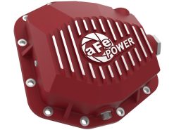 aFe 20-23 Jeep Gladiator JT (Dana M220) Pro Series Rear Differential Cover Red w/ Machined Fins - Image 3