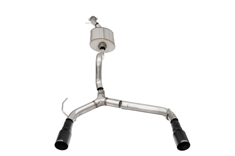 Corsa 21-22 Ford Bronco 2.7L 2-Door 2.75in Cat-Back Dual Rear Exhaust w/ 4in Straight-Cut Black Tips - Image 2