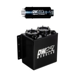 Alternative view of DeatschWerks 2.5L Modular Surge Tank (Incl. 1 DW250iL In-Line Fuel Pump)