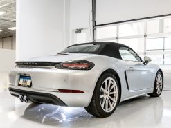 Alternative view of AWE Tuning Porsche 718 Boxster / Cayman Track Edition Exhaust - Chrome Silver Tips