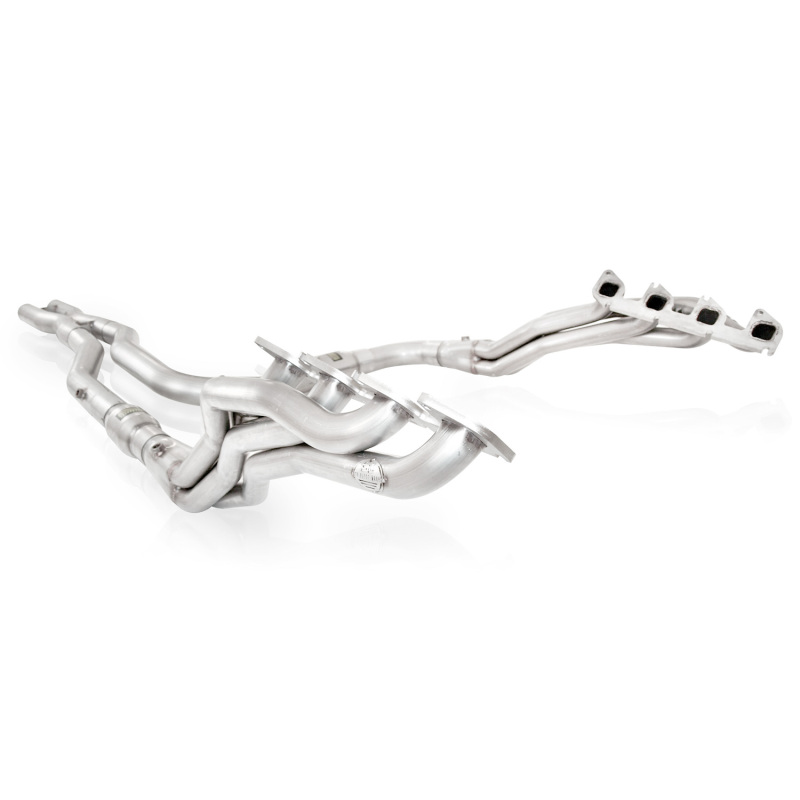 Stainless Works 2010-14 Ford F-150 Raptor 1-7/8in Primaries 3in High-Flow Cats X-Pipe - Image 2