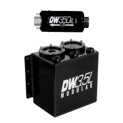 Alternative view of DeatschWerks 3.5L Modular Surge Tank (Incl. 1 DW350iL In-Line Fuel Pump)