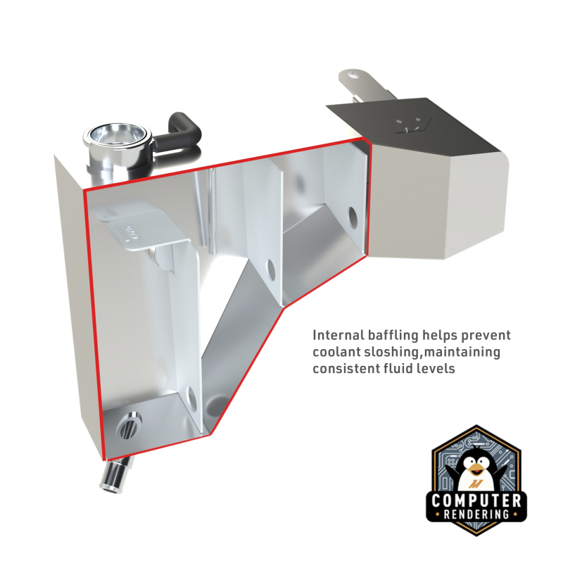 Mishimoto 2015+ Hellcat Aluminum Expansion Tank - Black - Image 5