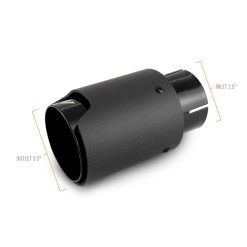 Alternative view of Mishimoto Carbon Fiber Muffler Tip 2.5in Inlet 3.5in Outlet M Black