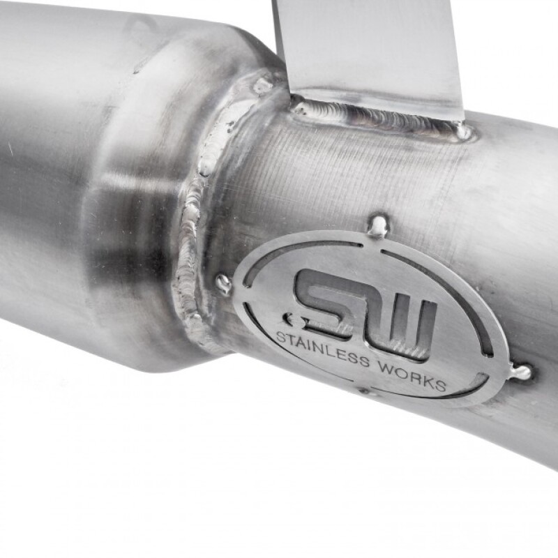Stainless Works 2016-18 Ford Focus RS 3in High-Flow Cats Downpipe Factory Connection - Image 5